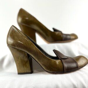 Elegant Brown Leather Heels